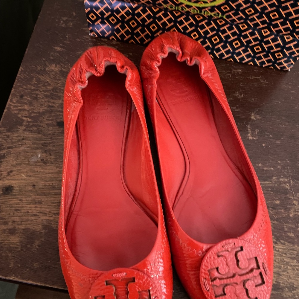 Tory Burch Vibrant Red Loafers